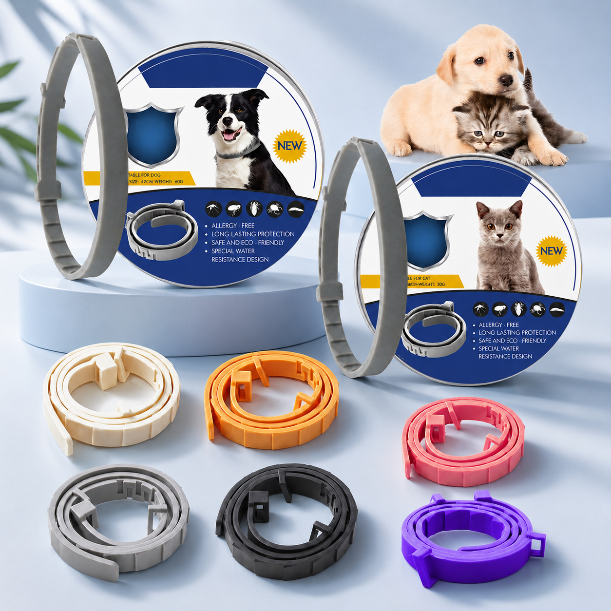 Plant-Based Flea & Tick Collar – Up to 8 Months of Protection